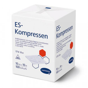 Produktbild von ES-KOMPRESSEN unsteril 10x10 cm 8fach