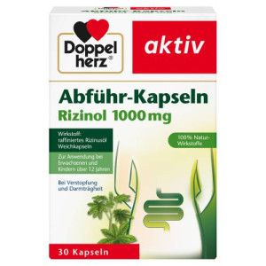 Produktbild von DOPPELHERZ Abf&uuml;hr-Kapseln Rizinol 1.000 mg