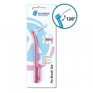Produktbild von MIRADENT Interd.Pic-Brush Set 1Halt+1B&uuml;.tran.pink