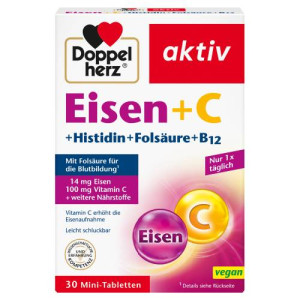 Produktbild von DOPPELHERZ Eisen+Vit.C+L-Histidin Tabletten