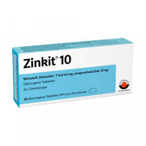 Produktbild von ZINKIT 10 &uuml;berzogene Tabletten