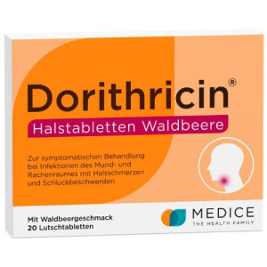 Produktbild von DORITHRICIN Halstabletten Waldbeere