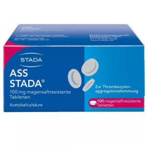 Produktbild von ASS STADA 100 mg magensaftresistente Tabletten