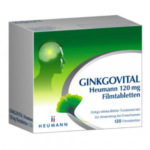Produktbild von GINKGOVITAL Heumann&reg; 120 mg Filmtabletten