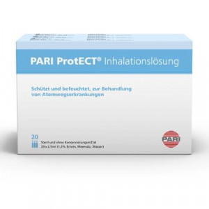 Produktbild von PARI ProtECT Inhalationsl&ouml;sung mit Ectoin Ampullen