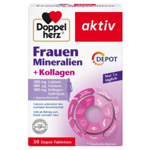 Produktbild von DOPPELHERZ Frauen Mineralien+Kollagen Depot Tabl.