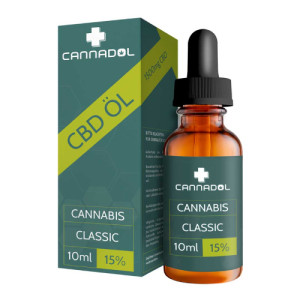 Produktbild von CBD 15% Bio Cannadol Hanfextrakt Classic Tropfen