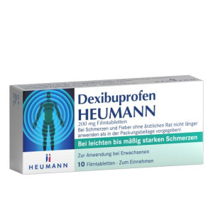 Produktbild von DEXIBUPROFEN HEUMANN 200 mg Filmtabletten