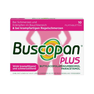 Produktbild von BUSCOPAN plus 10 mg/500 mg Filmtabletten