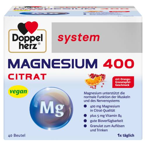 DOPPELHERZ Magnesium 400 Citrat system Granulat