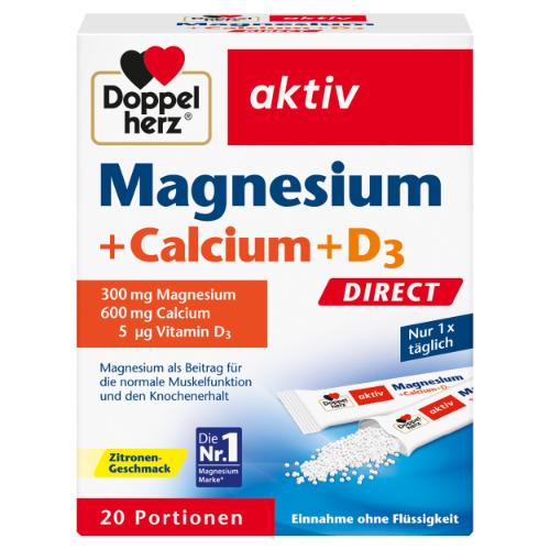 DOPPELHERZ Magnesium+Calcium+D3 DIRECT Pellets