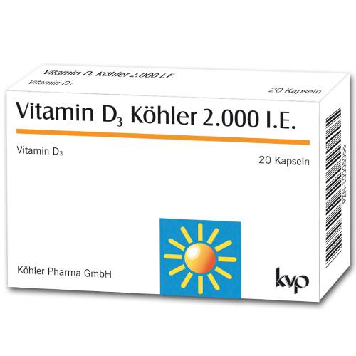 VITAMIN D3 KÖHLER 2.000 I.E. Kapseln