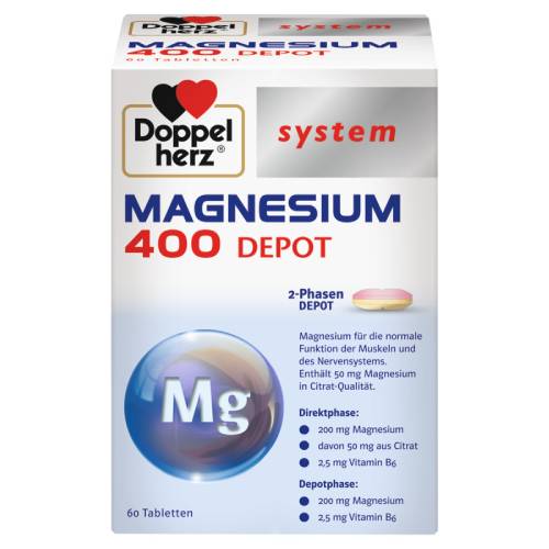 DOPPELHERZ Magnesium 400 Depot system Tabletten