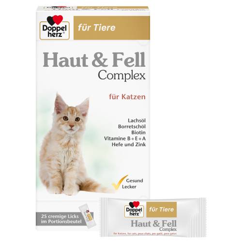 DOPPELHERZ für Tiere Haut&Fell Compl.Port.B.f.Kat.